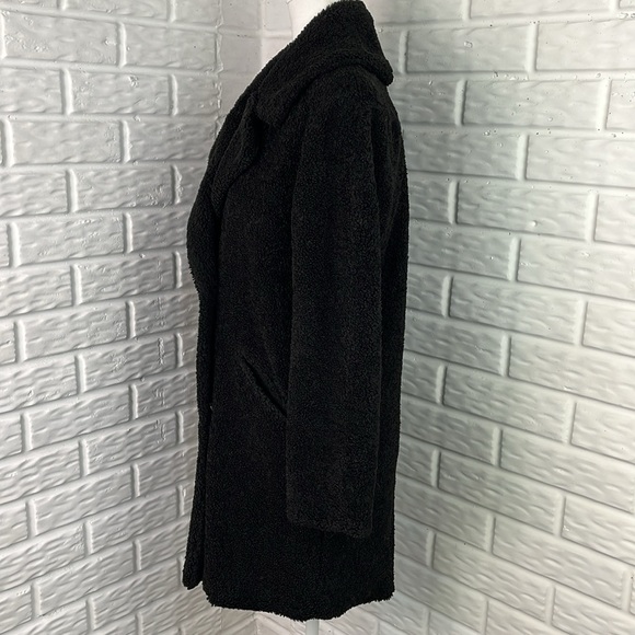 LUCKY BRAND TEDDY JACKET FAUX FUR DOUBLE BREASTED MID LENGTH SIZE XS - Picture 6 of 15
